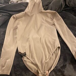 Wolford Cream Long Sleeve Bodysuit